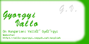 gyorgyi vallo business card
